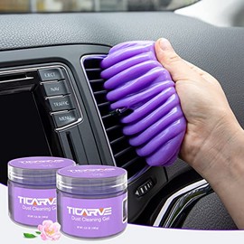 TICARVE - Paquete de 2 gel de limpieza para masilla de coche, limpiador de ventilación de coche, masilla, gel de limpieza, herramientas automáticas, limpiador de interior de coche, lodo para coches y