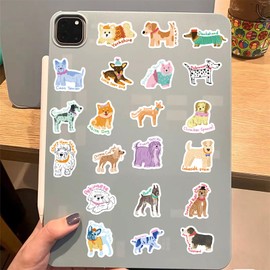 100 Pieces Cute Dog Stickers for Kids Puppy Decals Waterproof Vinyl Gifts for Laptop, Water Bottle,Phone,Luggage,Teens Adults Boys Girls Birthday Party Supplies Decoration