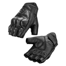 ROCKBROS Motorcycle Gloves, Genuine Leather, Summer, Spring and Autumn, Bike Gloves, Shockproof, Anti-slip, Mesh, Breathable, Knuckle Guard, Protector, Motorcycle, Bicycle, Outdoor, Driving, Men's,