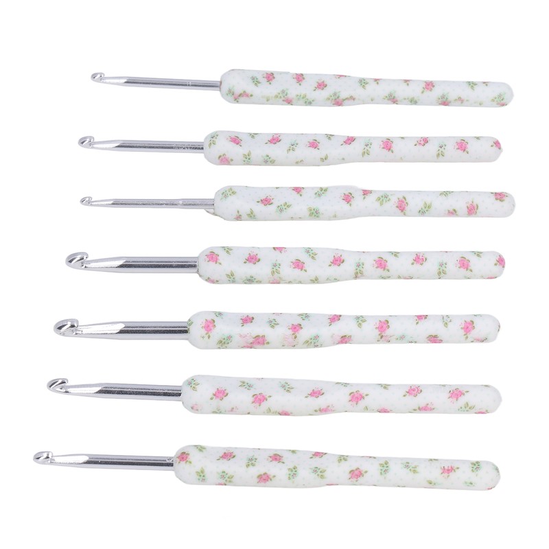 8pcs Crochet Hooks Ergonomic Design Comfortable Handle Easy Identification Compact
