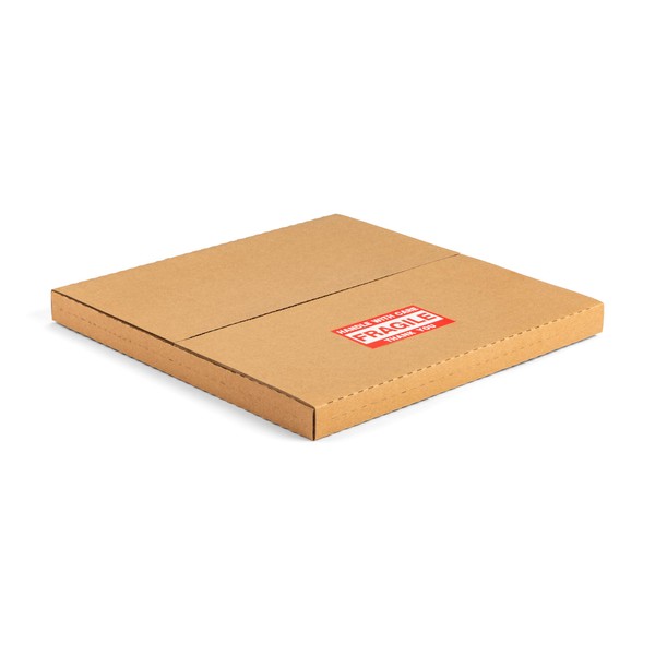 Jiazalpak Vinyl Record Shipping Boxes, 12.8"L x 12.8"W x 1"D,