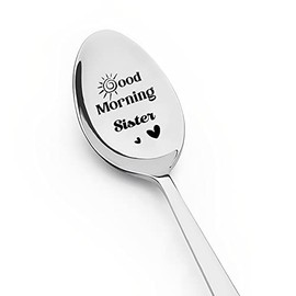 Soul Sister Gifts for Women Sisters Spoons for Sister in Law Birthday Gift for Sister Bday Christmas Gifts for Big Sister Little Sister Gifts Good Morning Sister Spoon