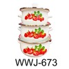 MEGA COOK 6 PC Strawberries Stock Pot Enamel