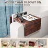 Couch Arm Table Tray with 360° Phone Holder Side Storage