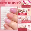 Bellelfin White French Tip Press on Nails Medium Square Fake