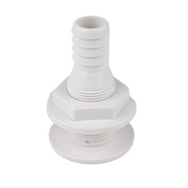 Boat Drain, Thru Hull Fitting Accessories, Through Hull Drain, 3/4 Inch Through-Connector, ABS Board Passage Fitting for Boats, Marine