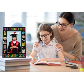 JUESMOS Kindergarten Graduation Picture Frame 2025 - Preschool Prek Kindergarten Graduations Gifts - Kindergarten Graduation Photo Frame My First Graduation Picture Frame Gifts for Kids Boys Girls