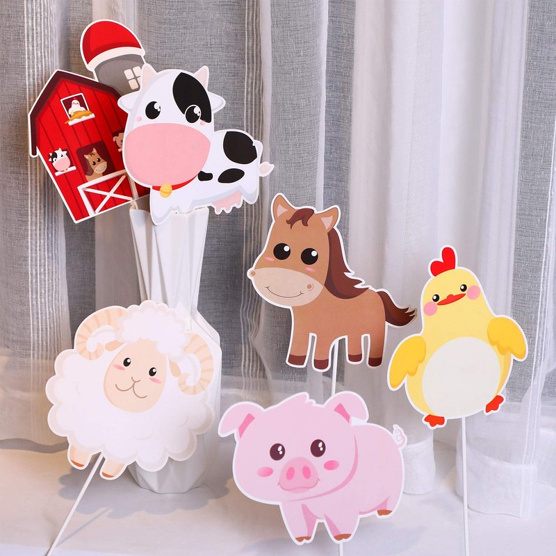 Blulu 35 Pcs Farm Animals Decor Farm Animal Cutouts for