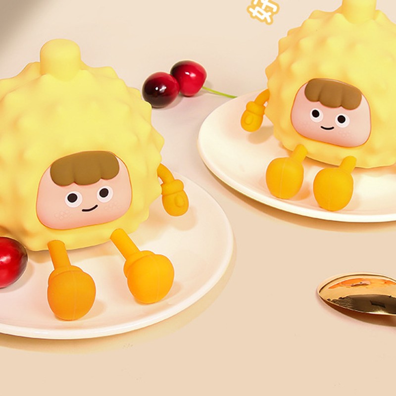 Durian Night Light Silicone Soft Light Rechargeable Cute Tap Control