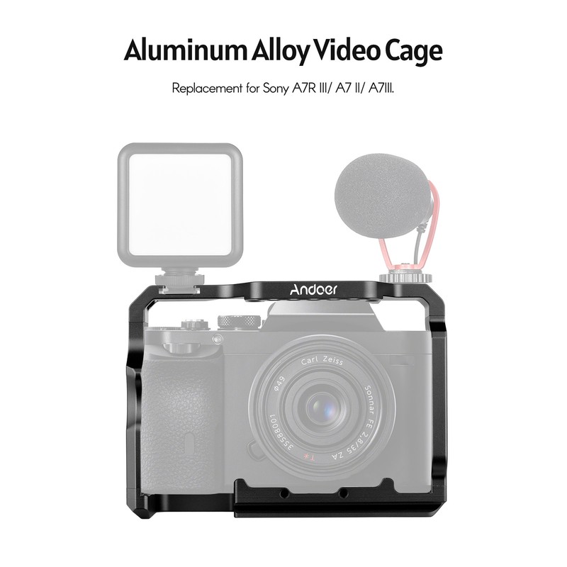 Andoer Aluminum Alloy Camera Cage Kit with Video Rig Top