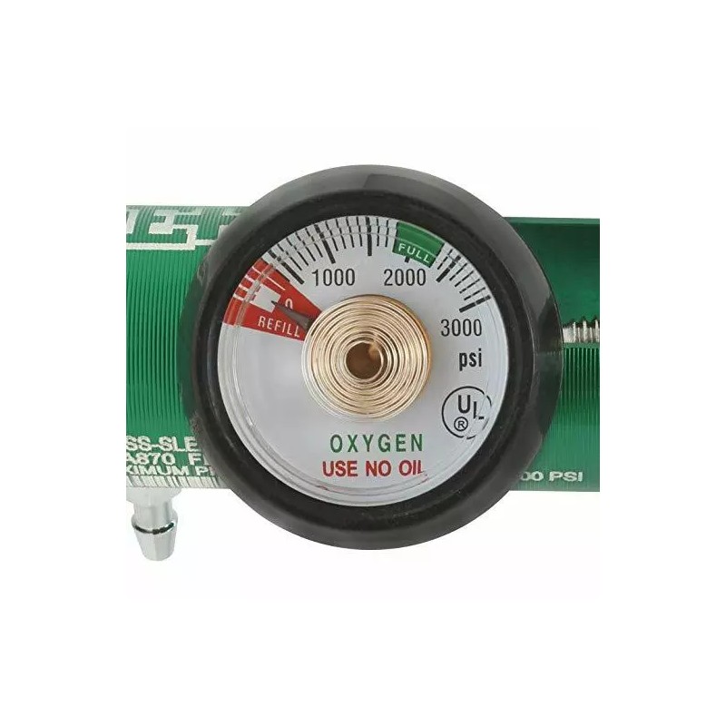 Ever Ready First Aid Oxygen Regulator CGA-870 Gauge Flow Rate