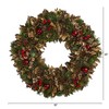 Nearly Natural 15in. Holiday Artificial Wreath with Pine Cones and