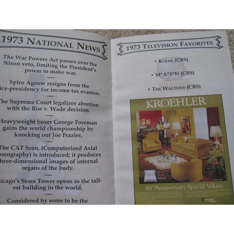 Remember When a Nostalgic Look Back in Time 1973