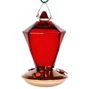 Woodlink WLH9 Ruby Glass Hummingbird Feeder, 24-Ounce
