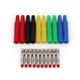 MagSafe 10피스 절연 맥세이프 스트레이트 4mm 남성 바나나 플러그 와이어 솔더 커넥터 [01 5 Red 5 Black] 10 Piece Insulated Maxsafe Straight 4mm Male Banana Plug Wire Solder Connector [01 5 Red 5 Black]