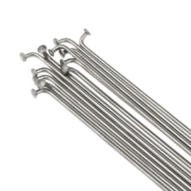 Meuey Lyot 255mm/10inch Stainless Steel Spokes Mountain Bike/Road Bike 14G MTB Spoke Silver with 14mm Spoke Nipples -12 PCS