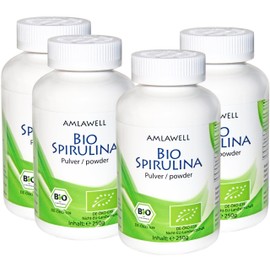 AMLAWELL Organic Spirulina - 1000 g Organic Spirulina Powder with Valuable Vital Substances such as Iron and High Protein Content