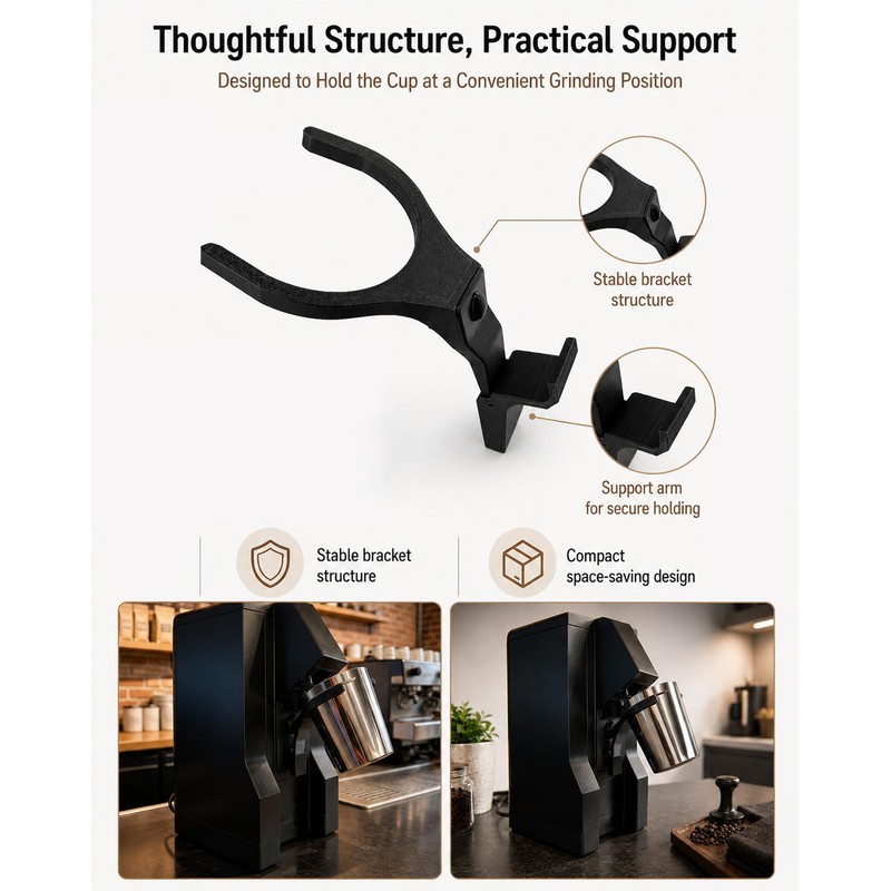 Single Dosing Cup Holder for Eureka Mignon Grinder Snap-On Espresso