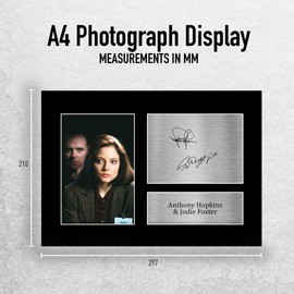 HWC Trading A4 Anthony Hopkins & Jodie Foster Silence of the Lambs Gifts Printed Signed Autograph Picture for Movie Memorabilia Fans