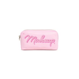 Stoney Clover Lane Women's Makeup Embroidered Small Pouch, Flamingo, Pink, One Size