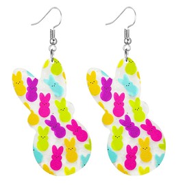 Easter Earrings for Women Cute Acrylic Rabbit Earrings