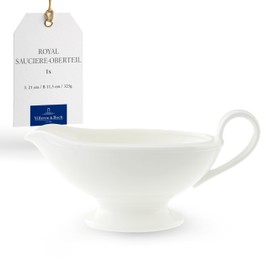 Villeroy & Boch – Royal Sauciere Oberteil Mit Henkel Weiß, Spülmaschinenfest, Soßenkännchen, Soßenkanne Für Soßen Und Dips, Geschirr, Premium Bone Porzellan