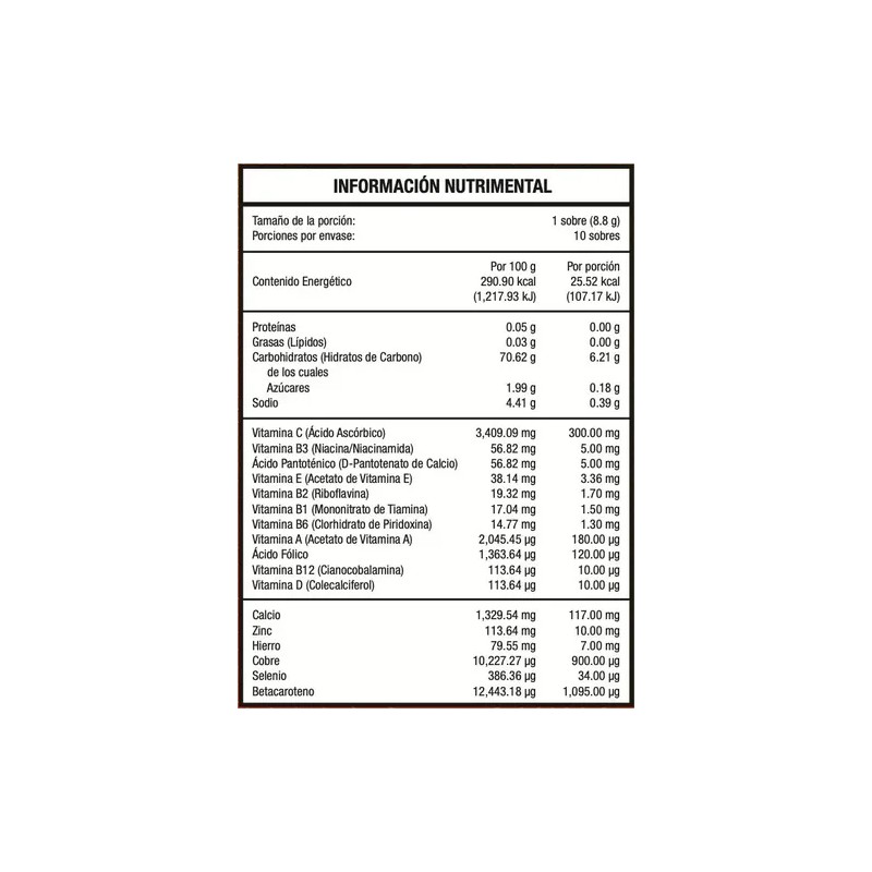 Shot C Vitaminas A D E Complejo B + Antioxidantes