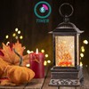 Fall Snow Globe Decorations, Glitter Red Truck Lantern with 6H