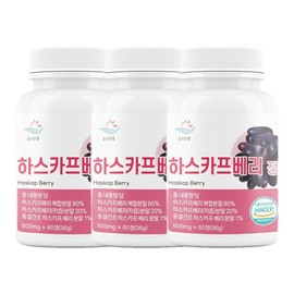 PureZoom Organic Freeze-Dried Haskap Berry Powder Tablets 600mg 60 Tablets 3 / 순수한줌 유기농 동결건조 하스카프베리 분말 정 600mg 60정 3개