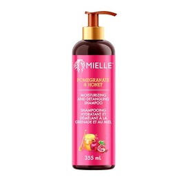 Mielle Pomegranate & Honey Detangling & Moisturising Shampoo - Curly Hair Shampoo for Women - Enriched with Honey & Babassu Oil to Lift Dirt, Loosen Tangles & Retain Moisture, 355 ml (Pack of 1)