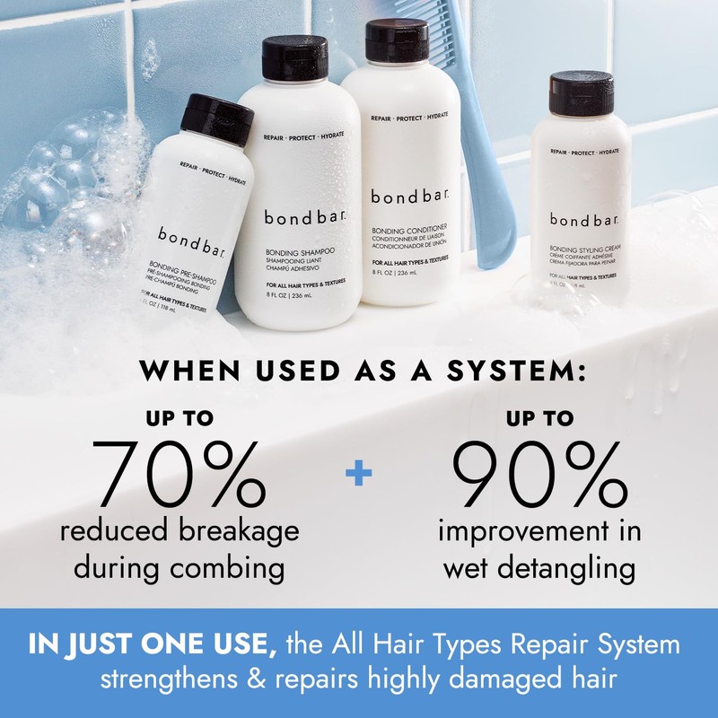 Bondbar Styling Cream for Damaged Hair, Smooths, Strengthens, Repairs all