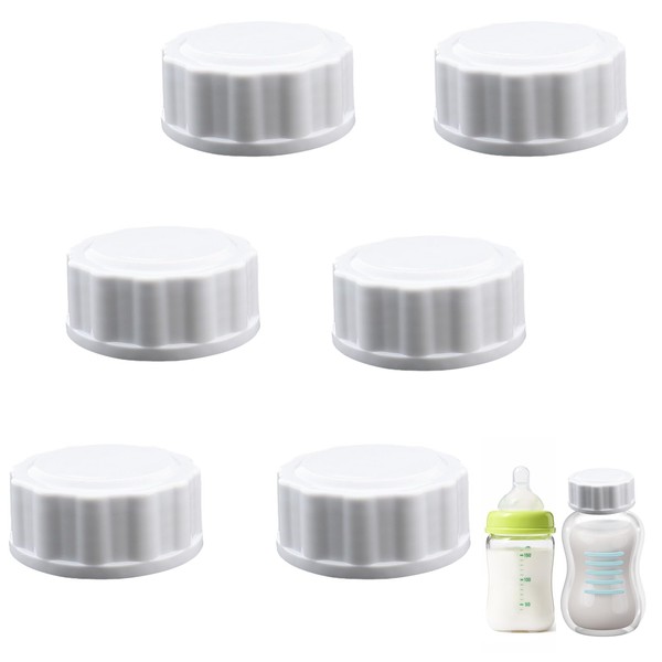 6-PCs Travel Bottle Caps Compatible with Avent Bottles，Replacement Baby Bottle