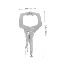 SHINEOFI Pliers Welding Supplies Hand Tools for Automotive Welding Accessories Woodworking C-shaped Clamps Heavy Duty Metal C-clamp Woodworking C-clamp Automotive Tools Carbon Steel Silver