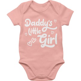 Shirtracer Baby Body Junge Mädchen - Geschenk zum Vatertag - Daddy's little Girl süß weiß - 3/6 Monate - Babyrosa - vatertagsbody papatagsgeschenk tochter bodys dad baby-kleidung vatertagsgeschenk