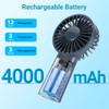 Linlinwill Portable Handheld Fan, Mini Hand&Desk Fan 4000mAh, USB Rechargeable
