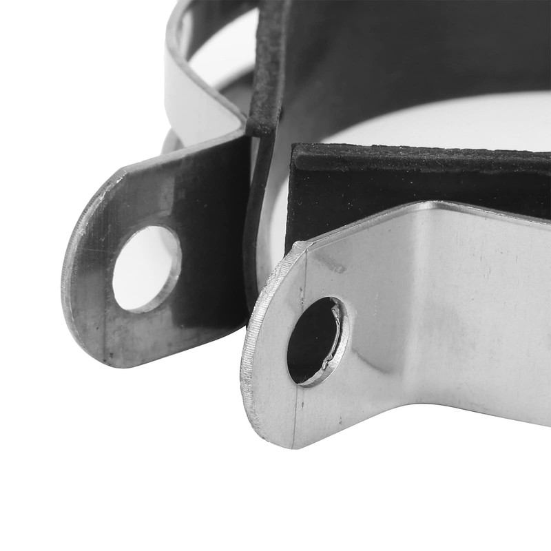 Akozon Exhaust Clamp Exhaust Pipe Clamp Fixed Ring Universal Stainless