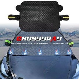 CHUSYYRAY Fit Jeep Car Windshield Cover For Ice and Snow with Side Mirror Cover Heavy