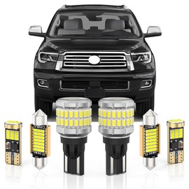 BMT xms LED Interior Light Kit Replacement for Toyota Sequoia 2008-2022,6000K Cool White Interior LED Light + 912 921 LED Bulb for Backup Reverse Lights, 23 Pieces