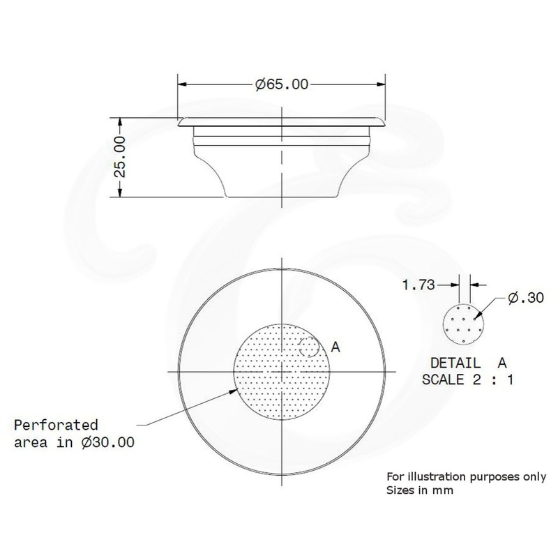 Replacement Portafilter Basket for SPAZIALE Espresso Machines, 7g Single Shot