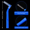 AWAVM 50PCS Interdental Brushes,5 Sizes L-Shaped Angled Head with Non-Slip