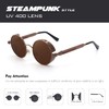 CGID Retro Steampunk Round Polarized Sunglasses Men Womens Metal Circle
