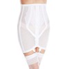 Rago Women's High Waist Open Bottom Girdle with Zipper, White,
