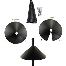 Squirrel baffles for Bird feeders, Squirrel Guard Pole Mount Stopper for Outdoor Bird Feeder or Shepherd Hooks,12inch Diameter (004)