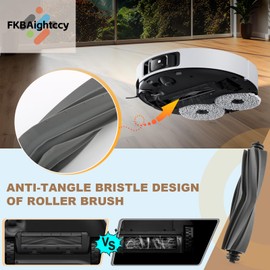 25 Pack Dust Bag Accessories for Dreame L10s Pro Ultra Heat/L10s Ultra Gen 2/X30 Ultra/Mova E30 Ultra Robot Vacuum 2 Main Brushes 6 Side Brushes 6 Hepa Filters 4 Dust Bags 6 Mop Pads 1 Cleaning Brush