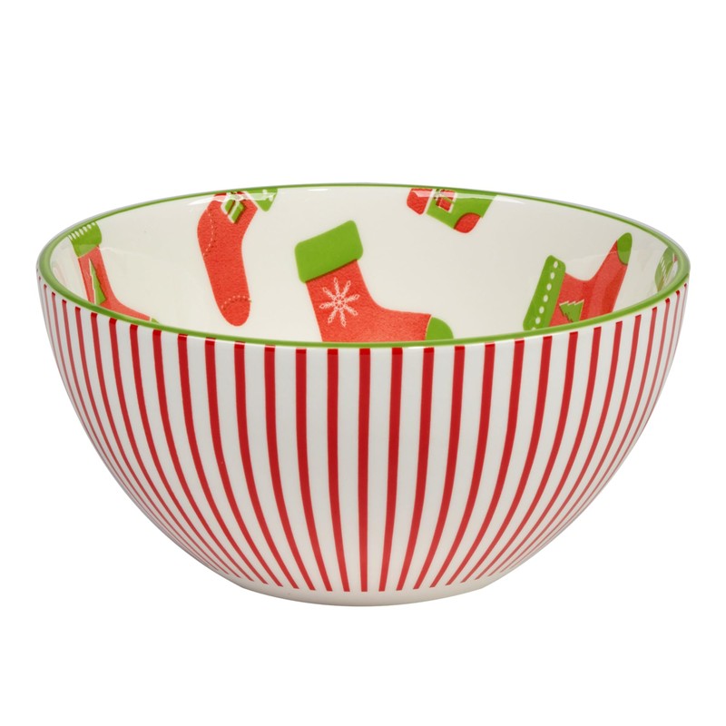 Holiday Fun 30 oz Porcelain Serving Bowls – Set of