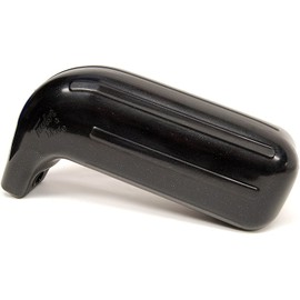 Taylor Made Low Freeboard Boat Fender 5" x 14", Heavy-Duty Vinyl, Football Needle Inflation Valve, Metallic Black - 2020108233