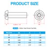 PATIKIL #4-40x1/4" ボタンヘッドソケットキャップボルト 200個 304ステンレススチール18-8 ソケットキャップボルト ボルトアレンヘックスドライブ フルスレッド UNC