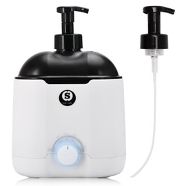 SANGLE SOPFFY Hot Lather Machine,Shaving Cream Warmer for Men 800ML Large Capacity Heated Shaving Cream Dispenser for Home Salon Barber Shop Spa With 2 Pumps,Christmas and Birthday Gift (White)