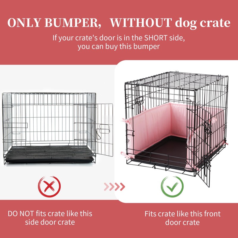 Hombys Dog Crate Bumper with Ties - Soft Crate Accessory
