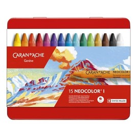 Neocolor I Oil Pastels Thickness 8 mm Length 10 cm Assorted Colours Pack of 15